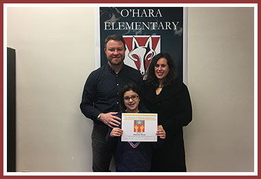 Alanna with proud parents Eric and Christina