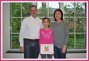 Amelia with proud parents BJ and Jackie