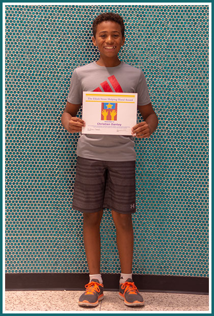 CXhristian Dantey: Recipient of the 24th Elijah Straw Helping Hand Award