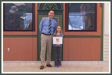 Allie with Principal Mike Rowe