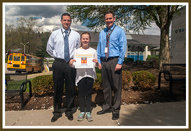 Sydney with Prinipal Rowe and Vice Principal Rey