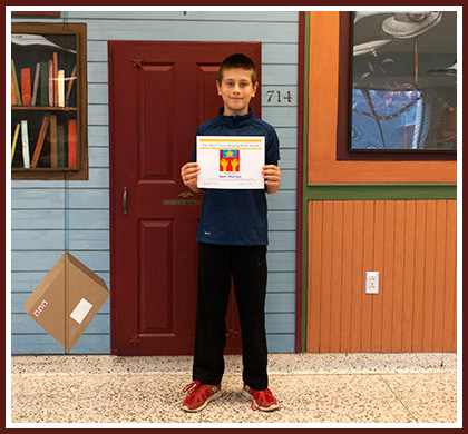 Sam With His Helping Hand Award